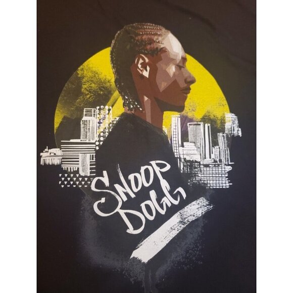 Cross Colours Snoop Dogg Shirt Men's Size XL Black Graphic Print Short Sleeves - Picture 2 of 9